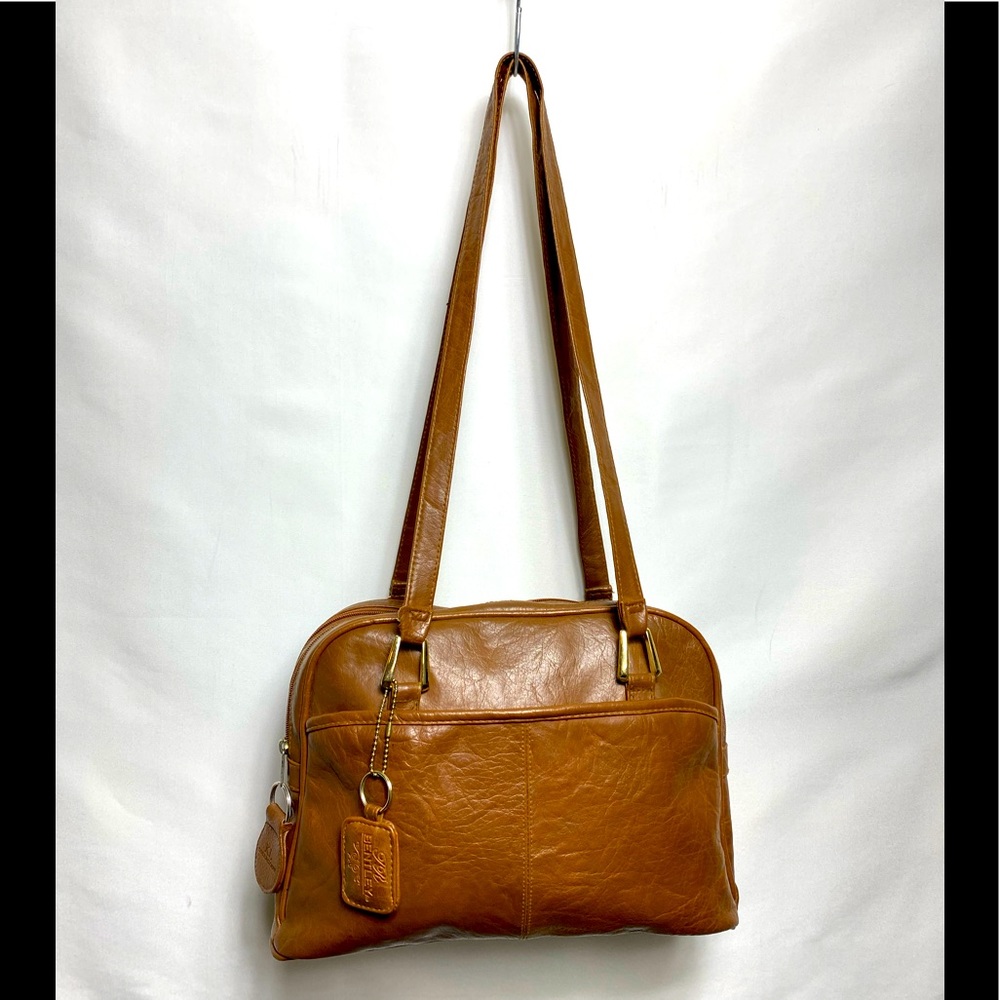 TR  Bentley vintage faux leather Shoulder Bag 12”x8”